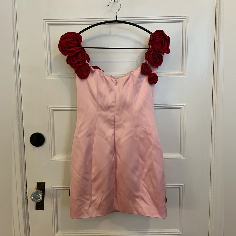 Atoir The Rosalie Mini Dress in Pink & Red - Picture 5 of 8